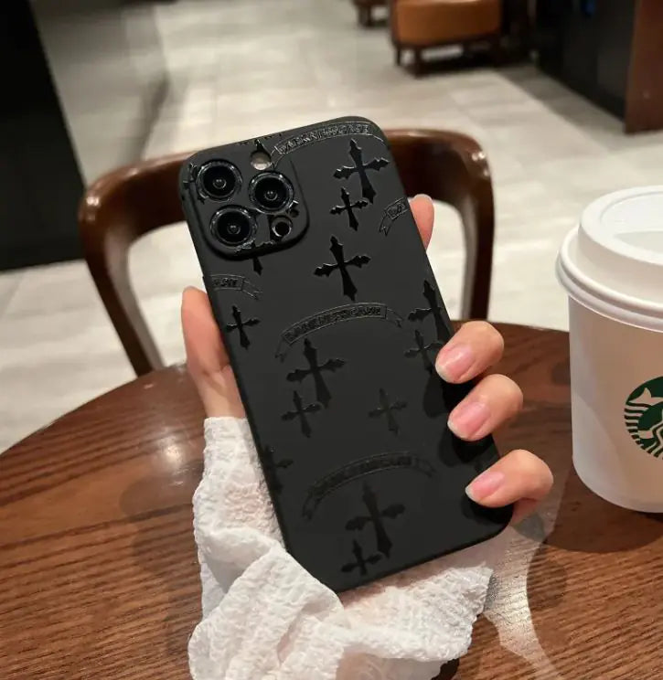 Matte Cross Protective Case for iPhone
