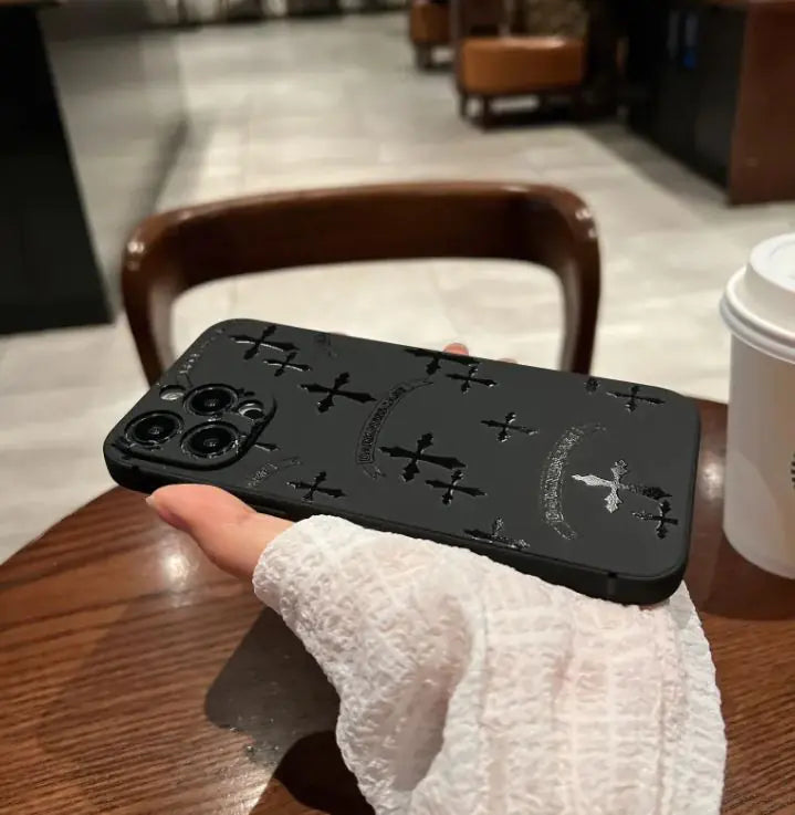 Matte Cross Protective Case for iPhone
